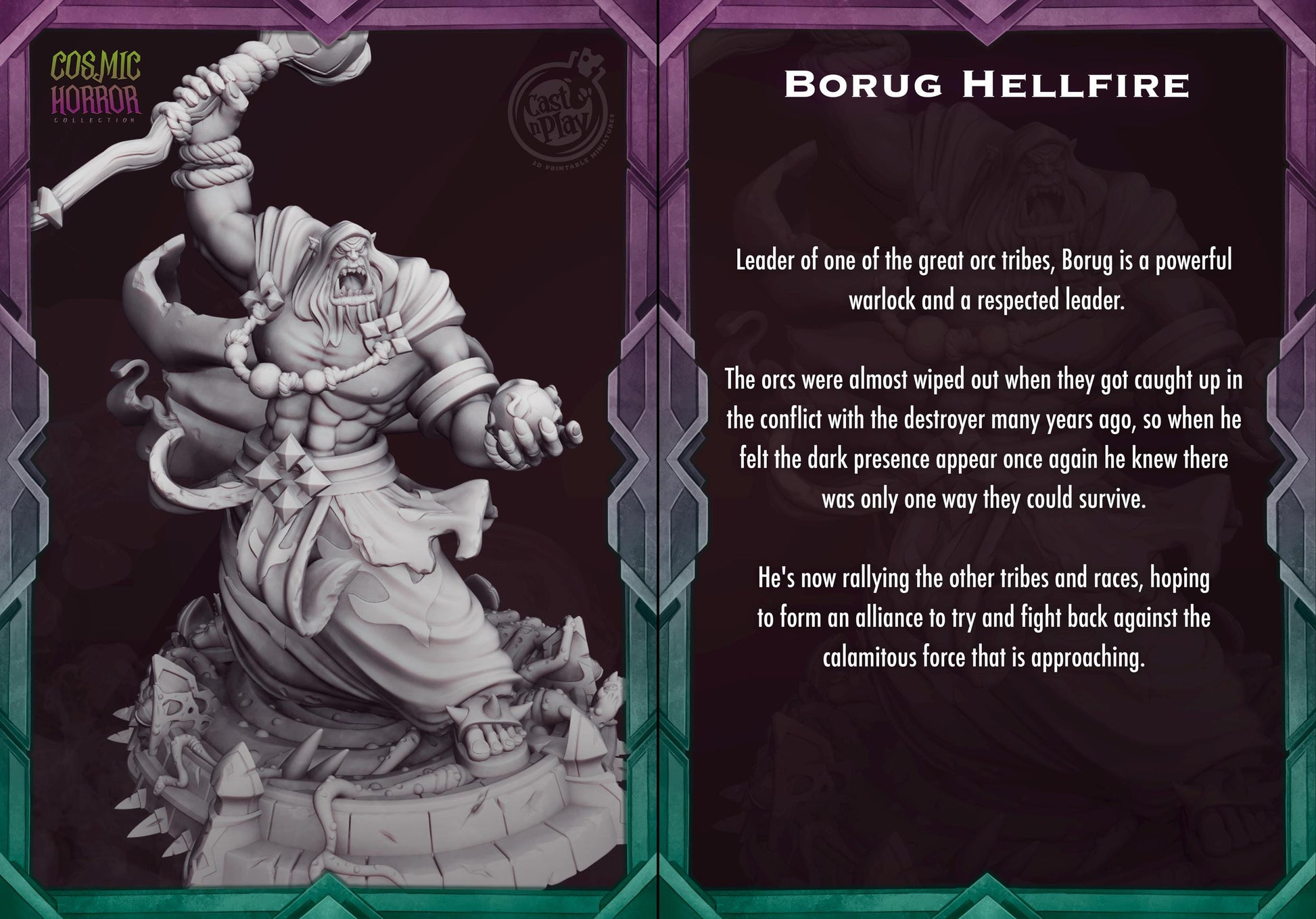 Orc Warlock Miniature - Alternate view 3
