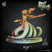 Merfolk Miniature - resin tabletop miniature front view
