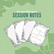 Session Notes - digital download preview