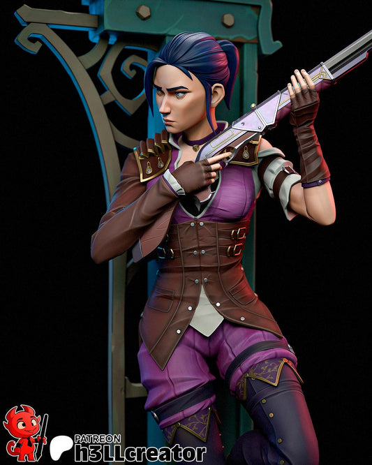 Caitlyn LoL Arcane Resin Miniature Figurine | BG3 | Baldurs Gate 3 | Game Character Gift for Him Her Birthday Gift Christmas Anime