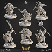 Human Paladin Miniature - resin tabletop miniature front view