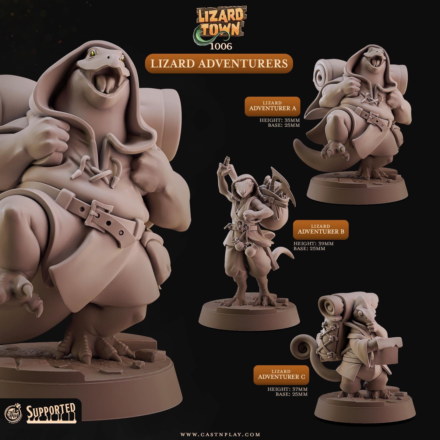 Lizardfolk Explorer Miniature