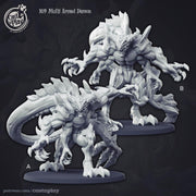 Demon Enemy Miniature - resin tabletop miniature front view
