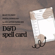 Spell Card - digital download preview