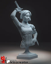 Mio Split Fiction Bust - resin tabletop miniature front view