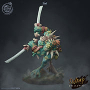 Grung Paladin Miniature - resin tabletop miniature front view