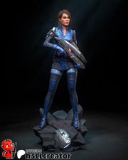 Ashley Williams Figure - Mass Effect - resin tabletop miniature front view