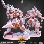 Orc Beast Hunter Miniature - resin tabletop miniature front view