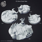 Demon Hunters Collection Bases Set - resin tabletop miniature front view