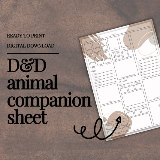 Animal Companion Sheet