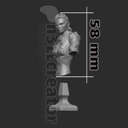 Jack Bust - Mass Effect - resin tabletop miniature front view