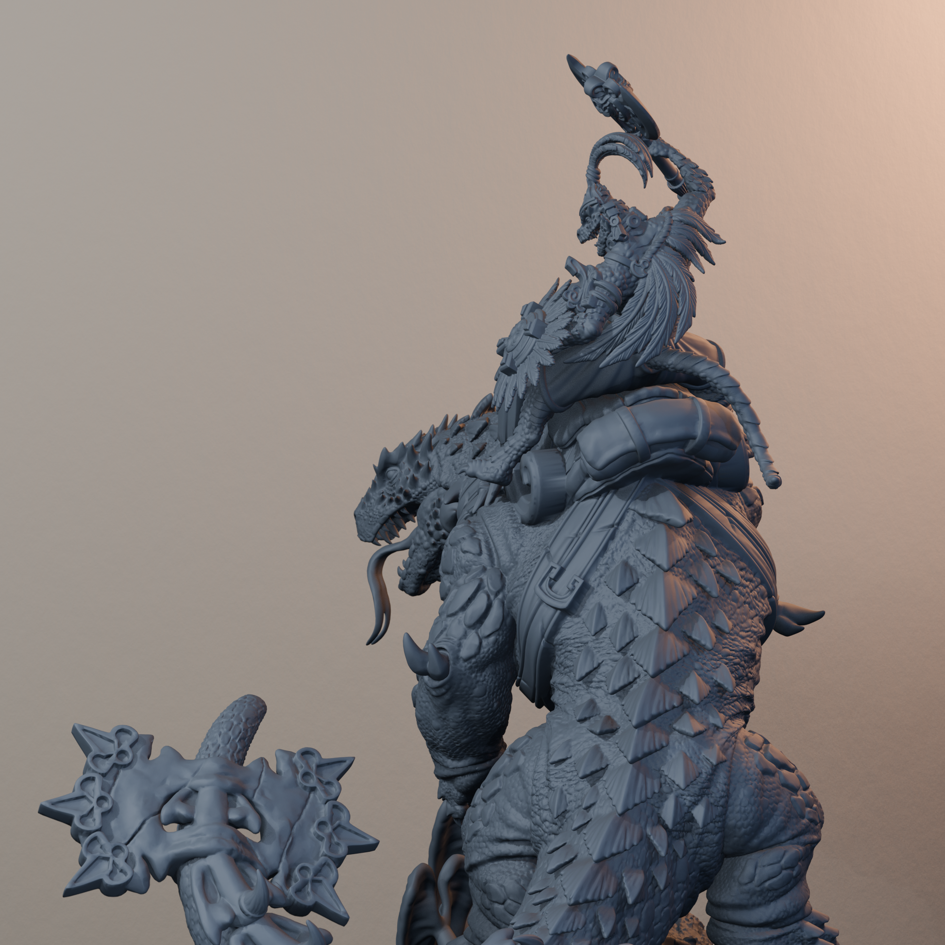 Mato Riders Fantasy Miniatures - Mato Rider Pose 04 - detail upper view