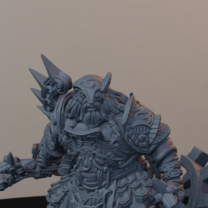 Steelbreaker Engineers Dwarf Miniatures - Steelbreaker Engineer Pose 01 - detail upper view