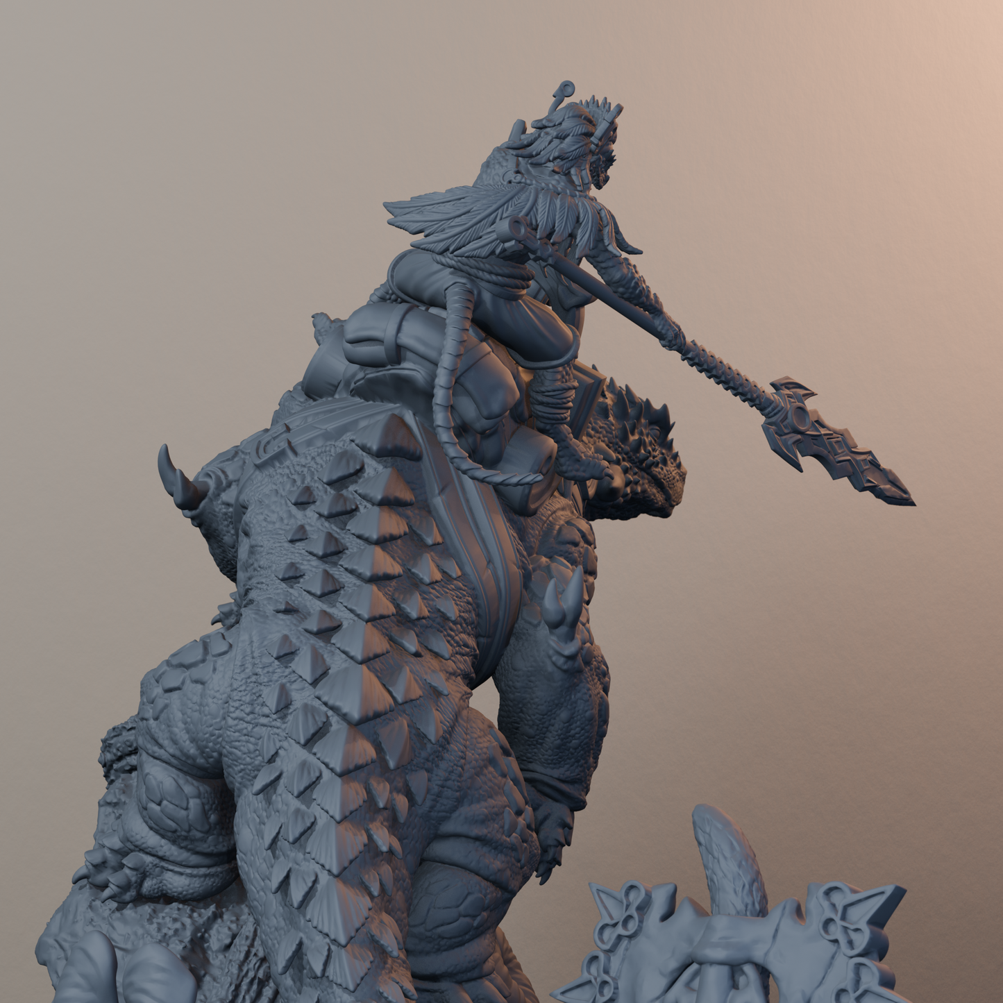 Mato Riders Fantasy Miniatures - Mato Rider Pose 02 - detail upper view