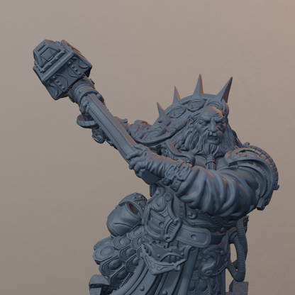 Steelbreaker Engineers Dwarf Miniatures - Steelbreaker Engineer Pose 02 - detail upper view