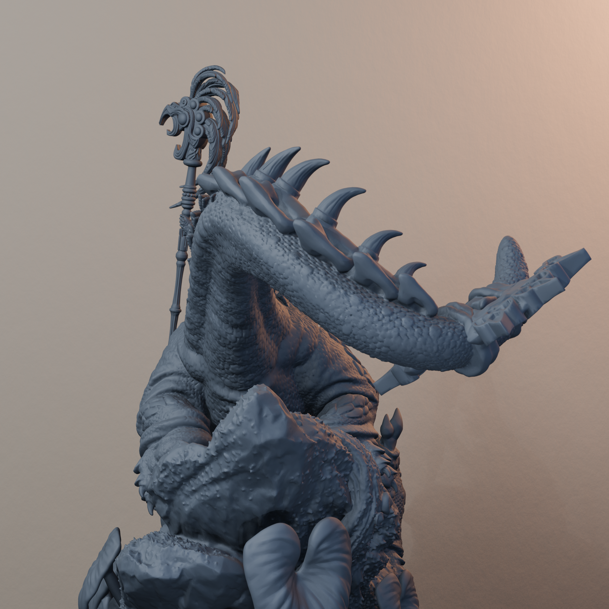 Mato Riders Fantasy Miniatures - Mato Rider Pose 01 - detail upper view