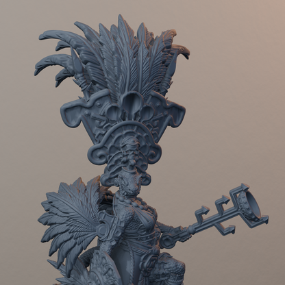 Agama Sundancers Fantasy Miniatures - Agama Sundancer Pose 01 - detail upper view