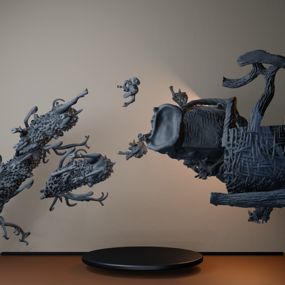 Krampus Sled Diorama Miniature - Krampus Sled Diorama - detail upper view