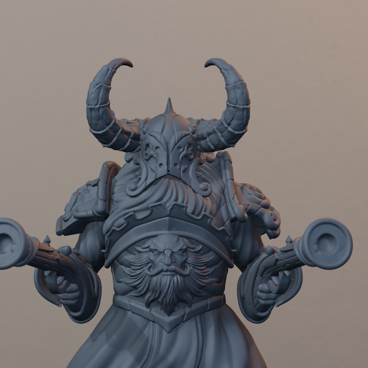Steelbreaker Leadspitters Dwarf Miniatures - Steelbreaker Leadspitter Pose 01 - detail upper view