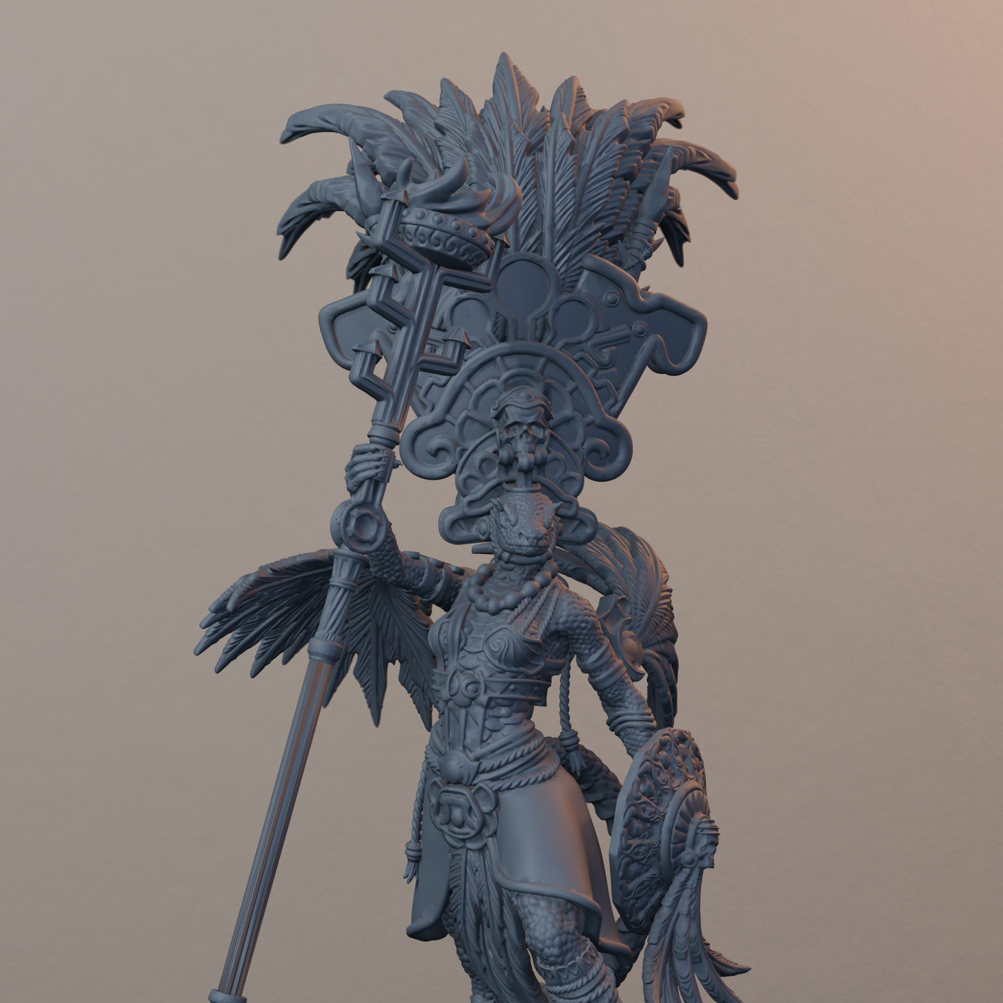 Agama Sundancers Fantasy Miniatures - Agama Sundancer Pose 02 - detail upper view
