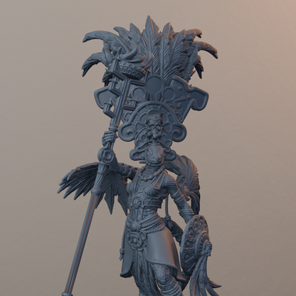 Agama Sundancers Fantasy Miniatures - Agama Sundancer Pose 02 - detail upper view