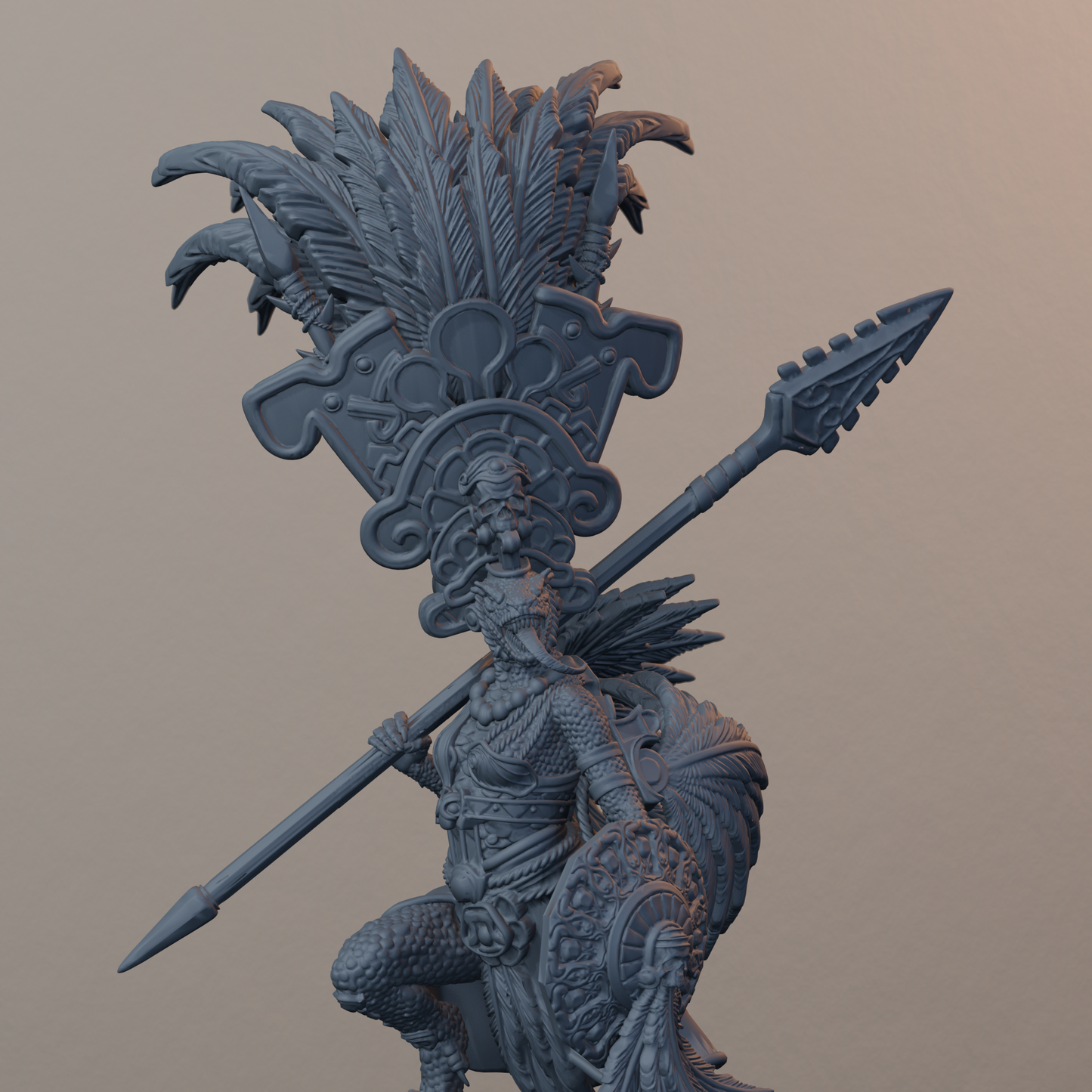 Agama Sundancers Fantasy Miniatures - Agama Sundancer Pose 04 - detail upper view