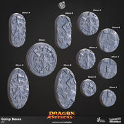 Dragon Seekers Bases Set - resin tabletop miniature front view