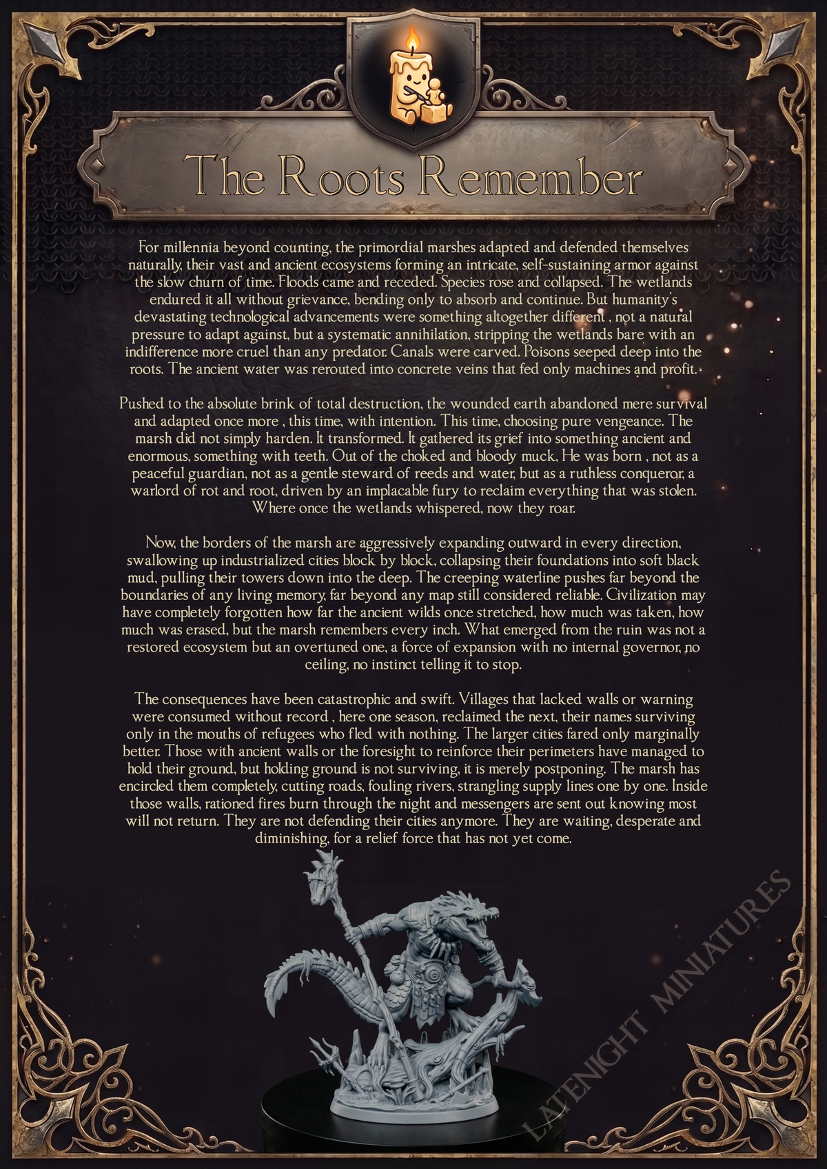 Minijatura krokodilskog šamana - Late Night Miniatures