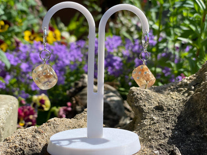 Clear D6 Dice Earrings - Alternate view 6