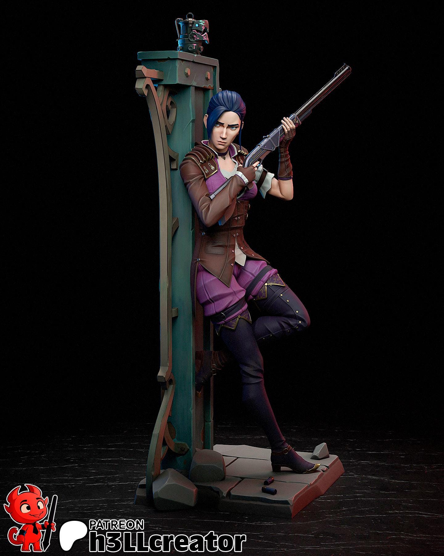 Caitlyn LoL Arcane Resin Miniature Figurine | BG3 | Baldurs Gate 3 | Game Character Gift for Him Her Birthday Gift Christmas Anime