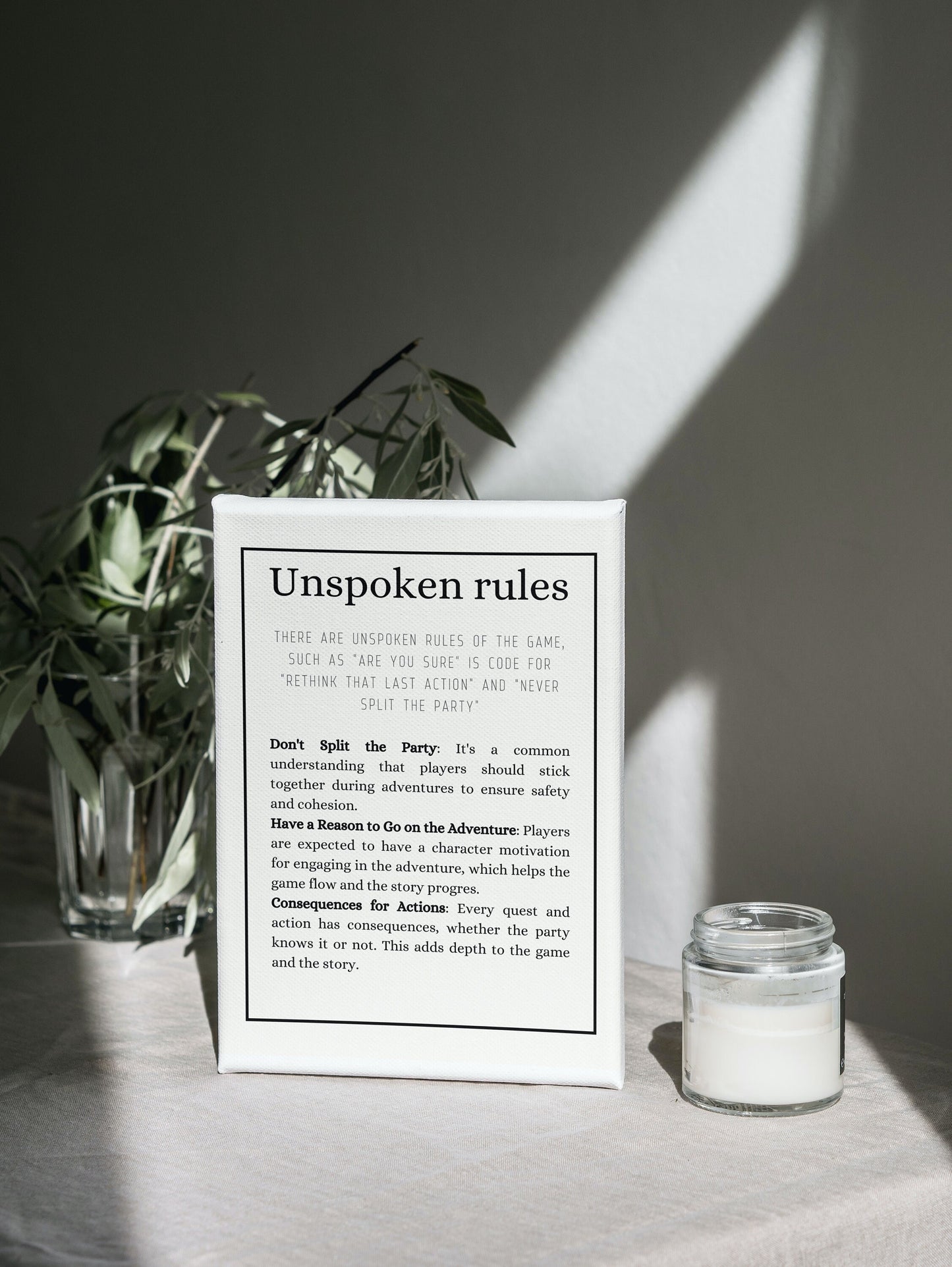 Basic Rules Wall Art - Alternate view 4
