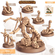Boa Snake Animal Companion Miniature - resin tabletop miniature front view