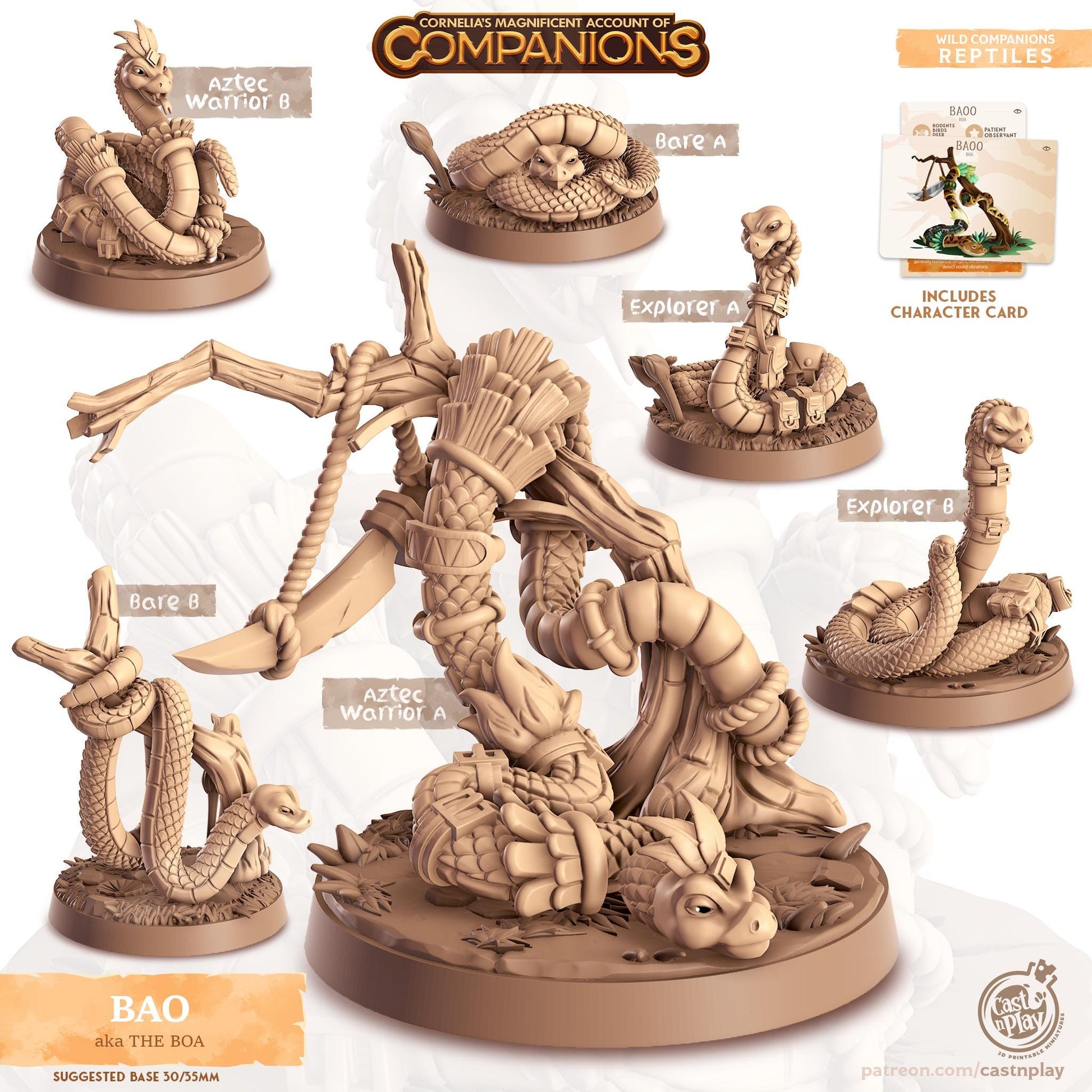 Boa Snake Animal Companion Miniature