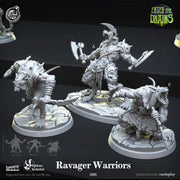 Ratfolk Barbarian Miniature - resin tabletop miniature front view