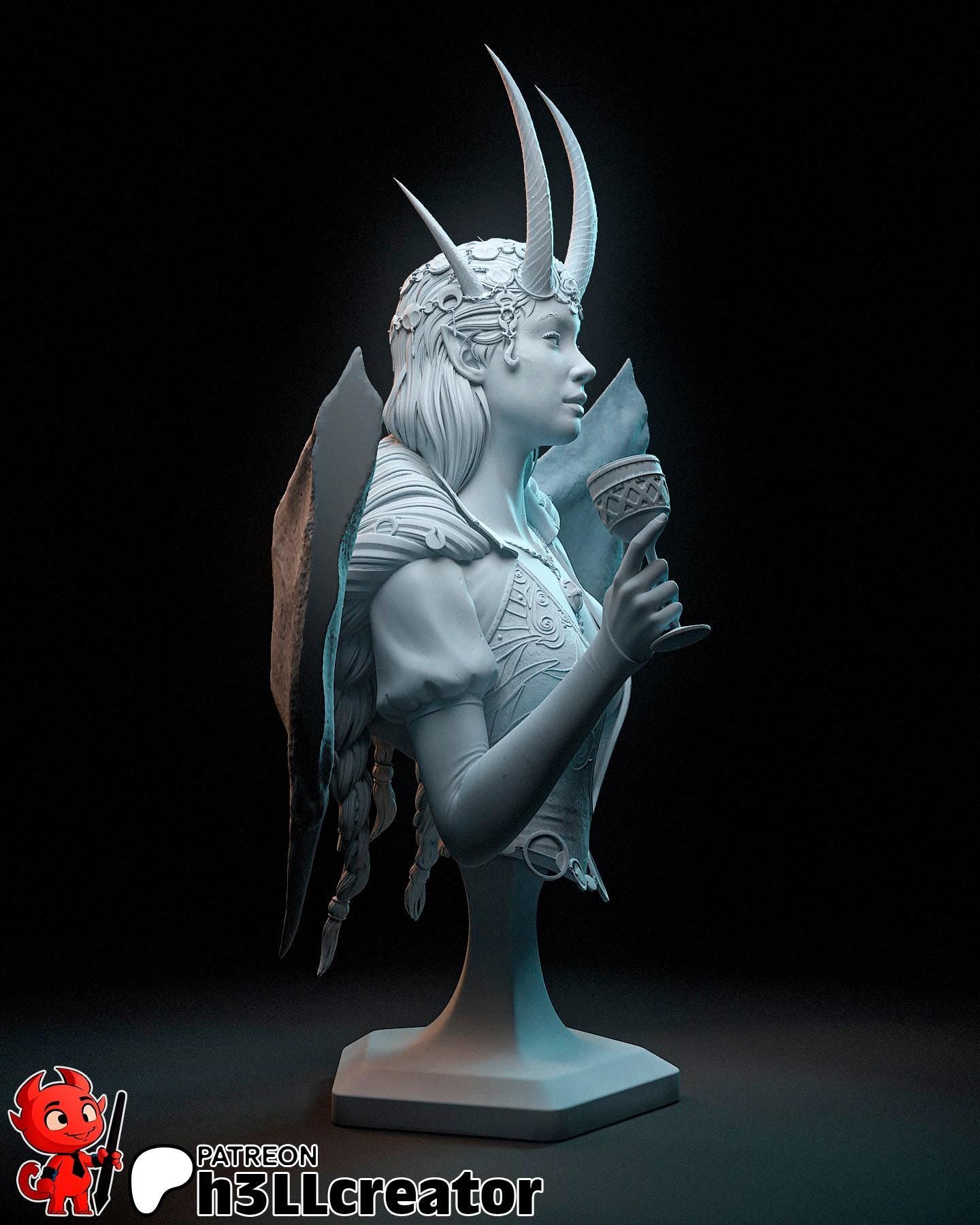 Mizora Bust - Baldur's Gate 3 - Alternate view 2