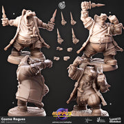 Giff Rogue Miniature - resin tabletop miniature front view