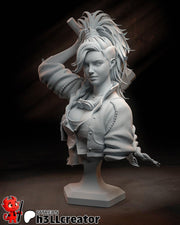 Gemma Bust - Monster Hunter Wilds - resin tabletop miniature front view