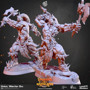 Orc Fighter Miniature - resin tabletop miniature front view