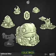 Mire Volktoads Collection Toad Altar Fire Terrain Set - resin tabletop miniature front view