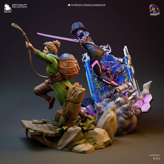 Mio and Zoe Split Fiction Diorama Figurine FAN MADE