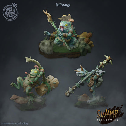 Grung, Frogfolk Monk, Sorcerer & Barbarian Miniature Set