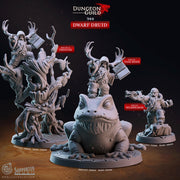 Dwarf Druid Miniature - resin tabletop miniature front view