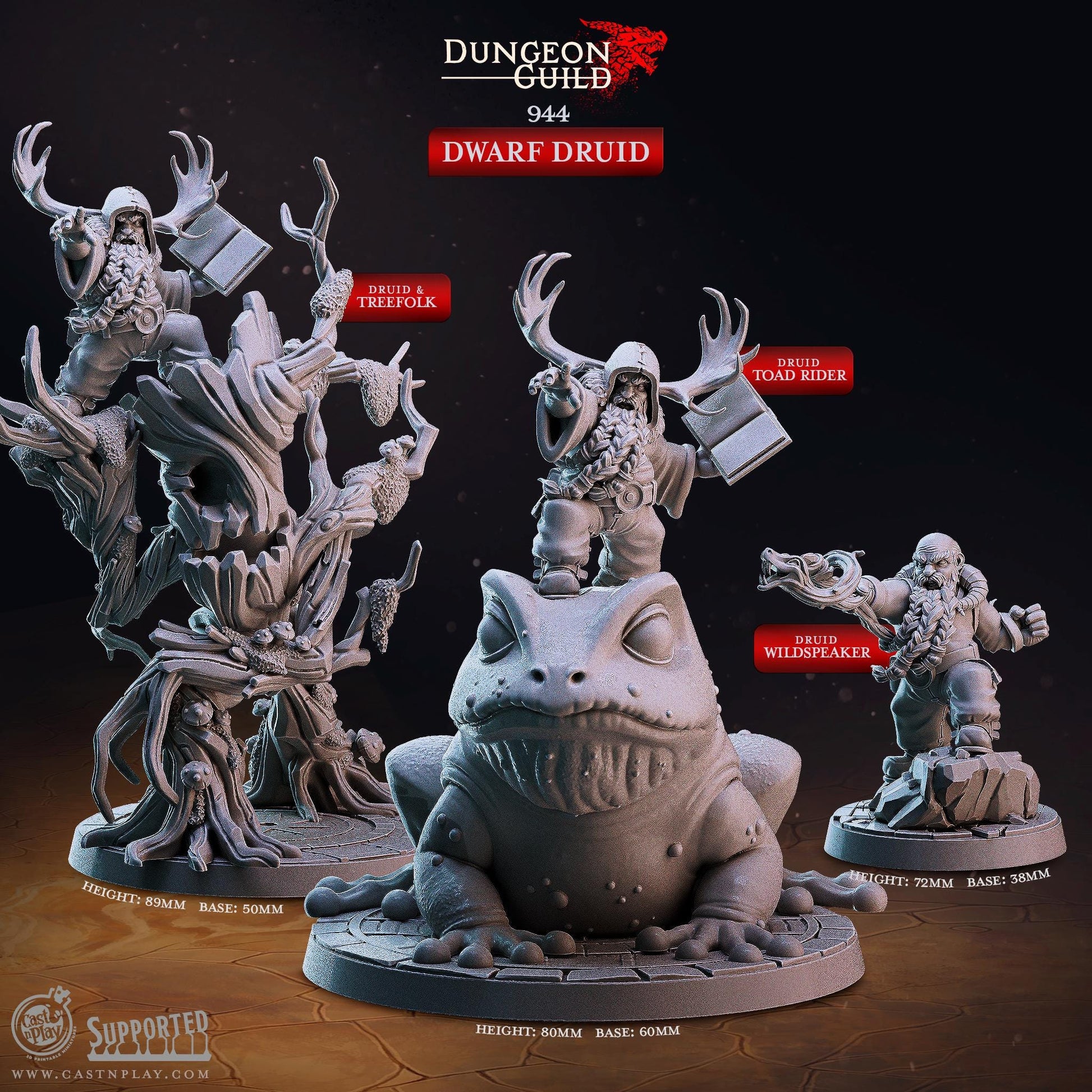 Dwarf Druid Miniature