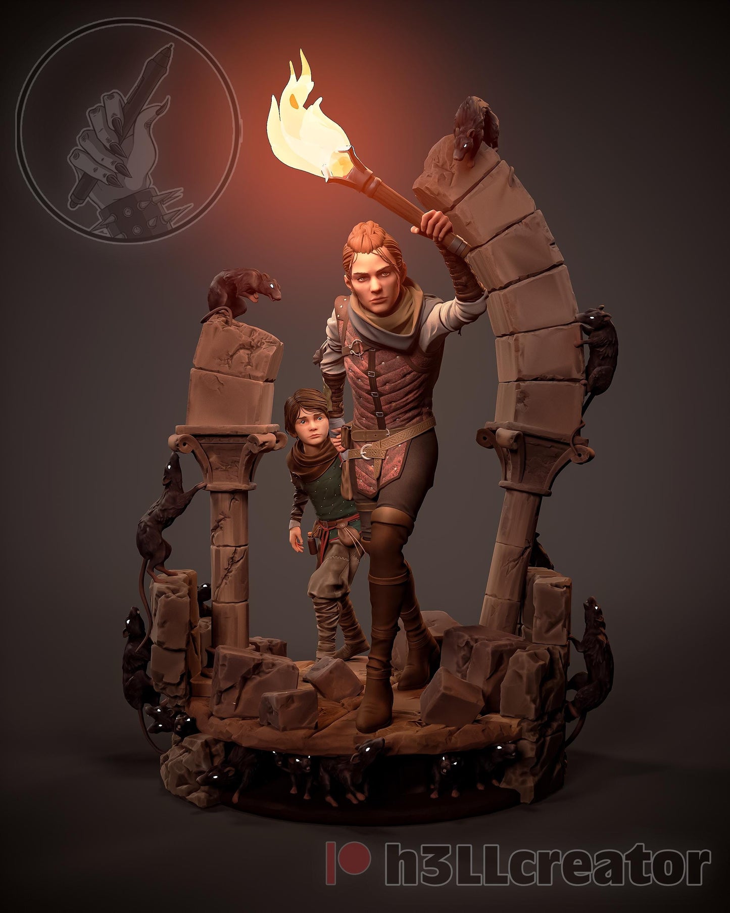 Amicia and Hugo A Plague Tale Figure - Alternate view 2