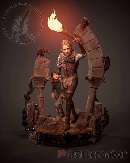 Amicia and Hugo A Plague Tale Figure - Alternate view 2