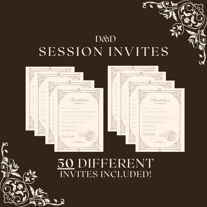 Fantasy-Themed Session Invites for Dungeon Masters