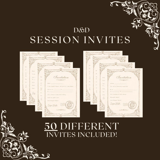 Fantasy-Themed Session Invites for Dungeon Masters
