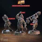 Human Pirate Miniature - resin tabletop miniature front view
