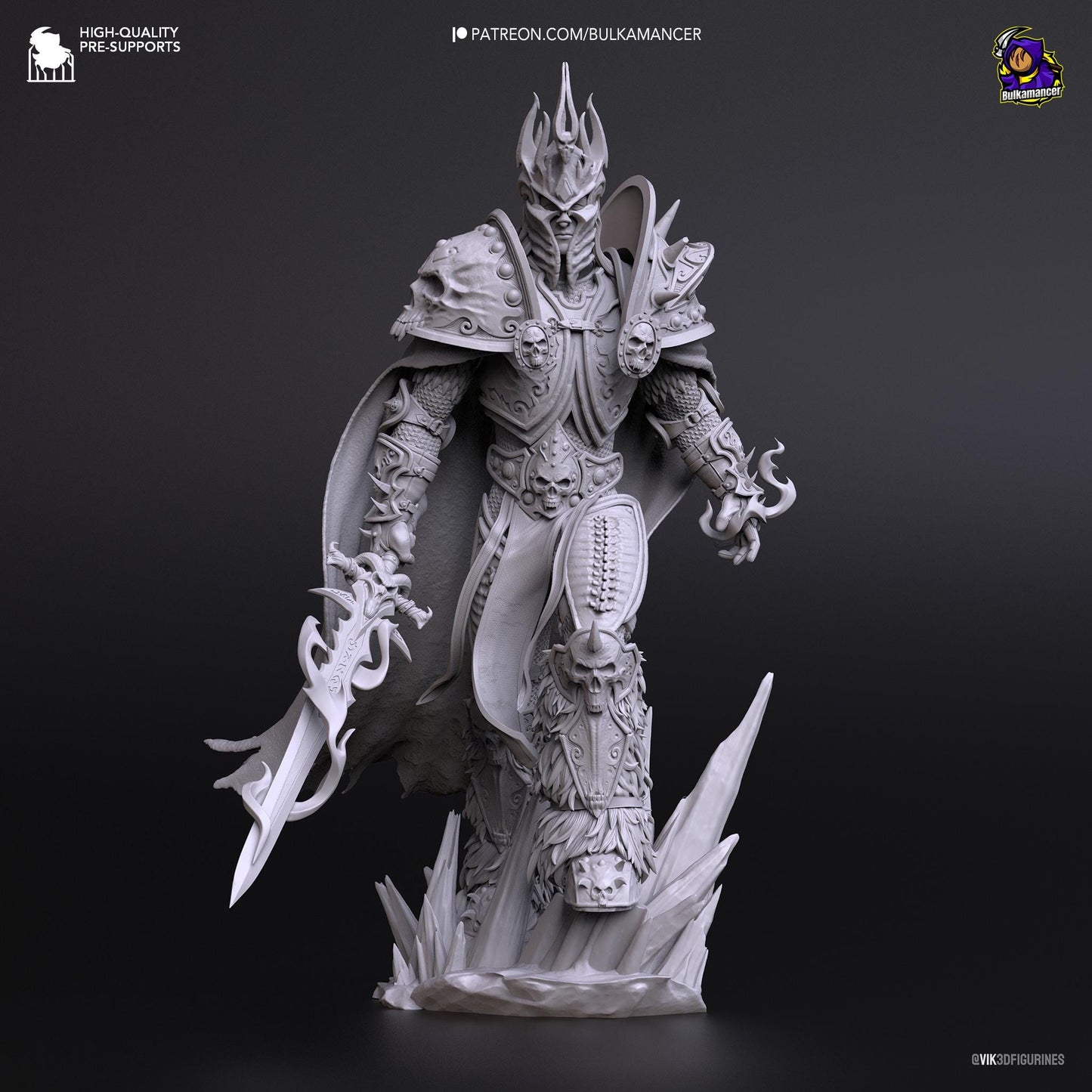 Arthas Resin Miniature Figurine Wrath of the Lich King Game Character World of Warcraft Gift for Him Her Birthday Gift Anime FAN MADE