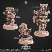 Dwarf Adventurer Miniature - resin tabletop miniature front view